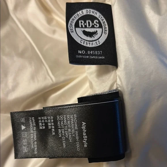 AlphaStyle Red, Blue, White and Golden with Faux Fur Goose Down Jacket Brand New - Picture 8 of 14